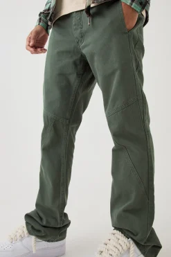 Slim Flared Panelled Jeans | BoohooMAN UK