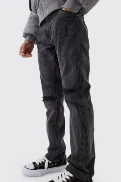 Slim Flared Ripped Jeans | BoohooMAN UK
