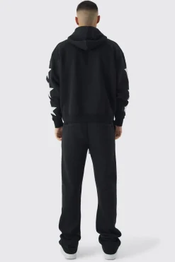 Slim Flared Stacked Superstar Puff Printed Joggers | BoohooMAN UK