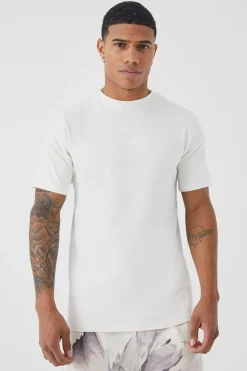 Slim Heavyweight Interlock Homme Graphic T-shirt | BoohooMAN UK
