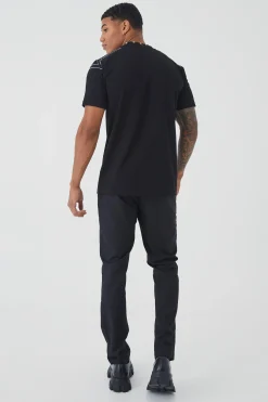 Slim Heavyweight Rhinestone Star T-shirt | BoohooMAN UK