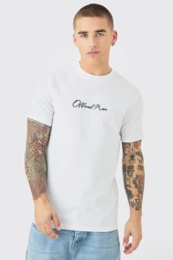 Slim High Build Ottoman Rib T-Shirt | BoohooMAN UK