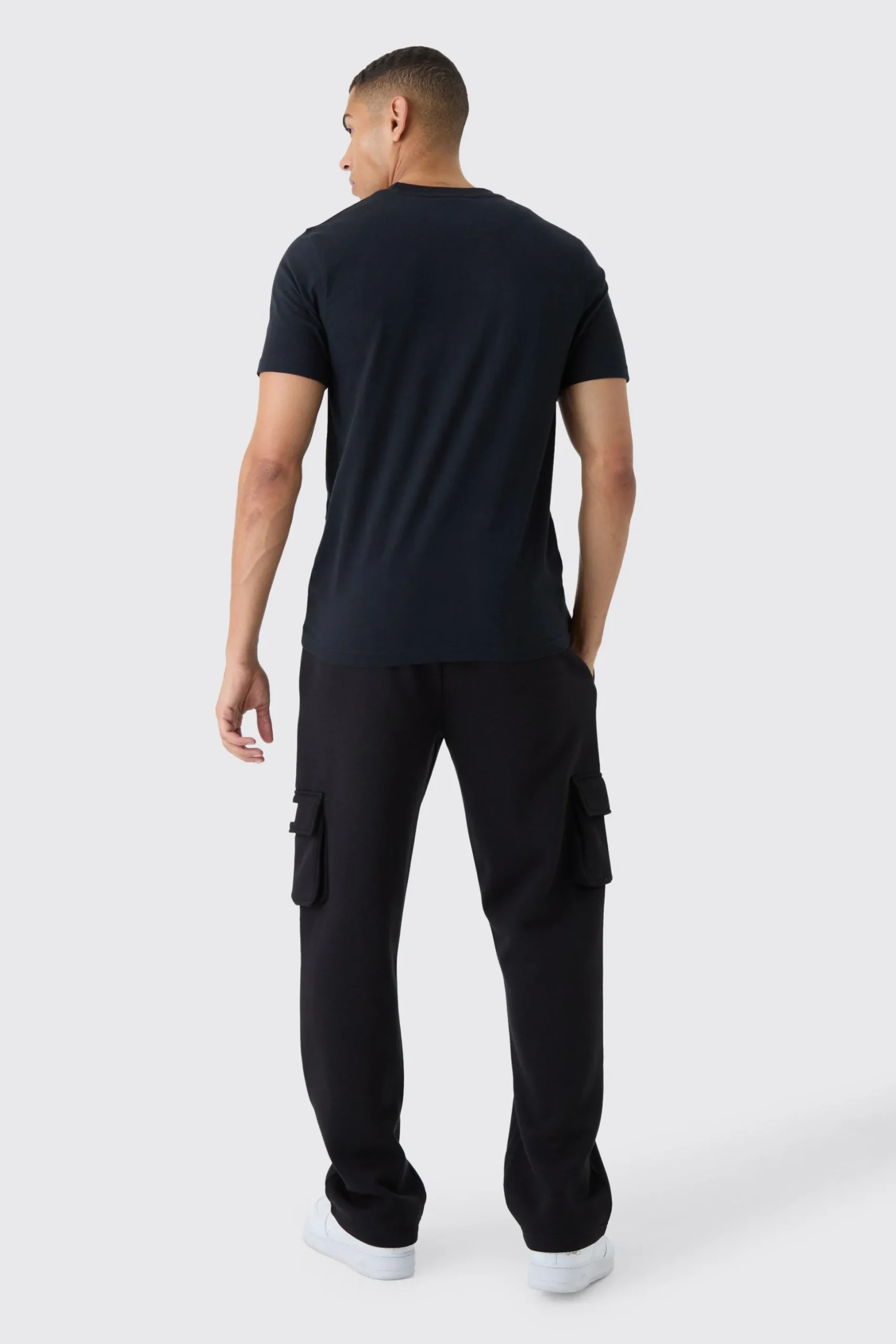 Slim Homme Script Colour Block T-shirt | BoohooMAN UK