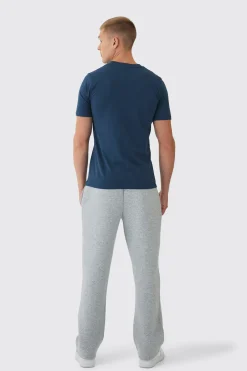 Slim Homme Script Colour Block T-shirt | BoohooMAN UK