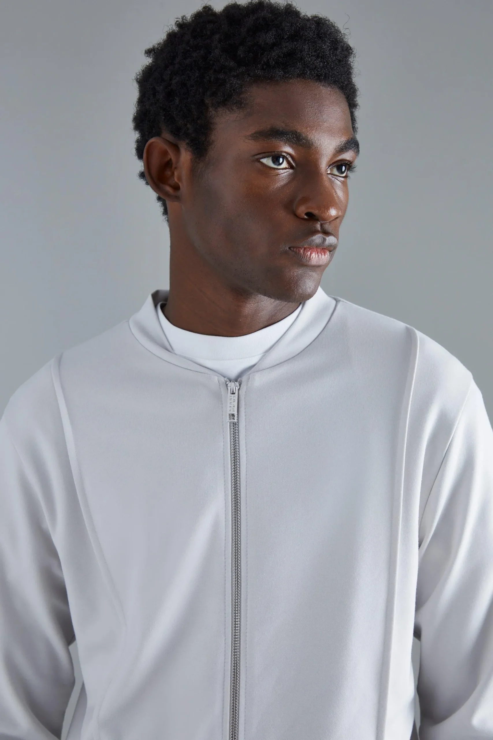 Slim Interlock Bomber Jacket | BoohooMAN UK