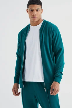 Slim Interlock Bomber Jacket | BoohooMAN UK