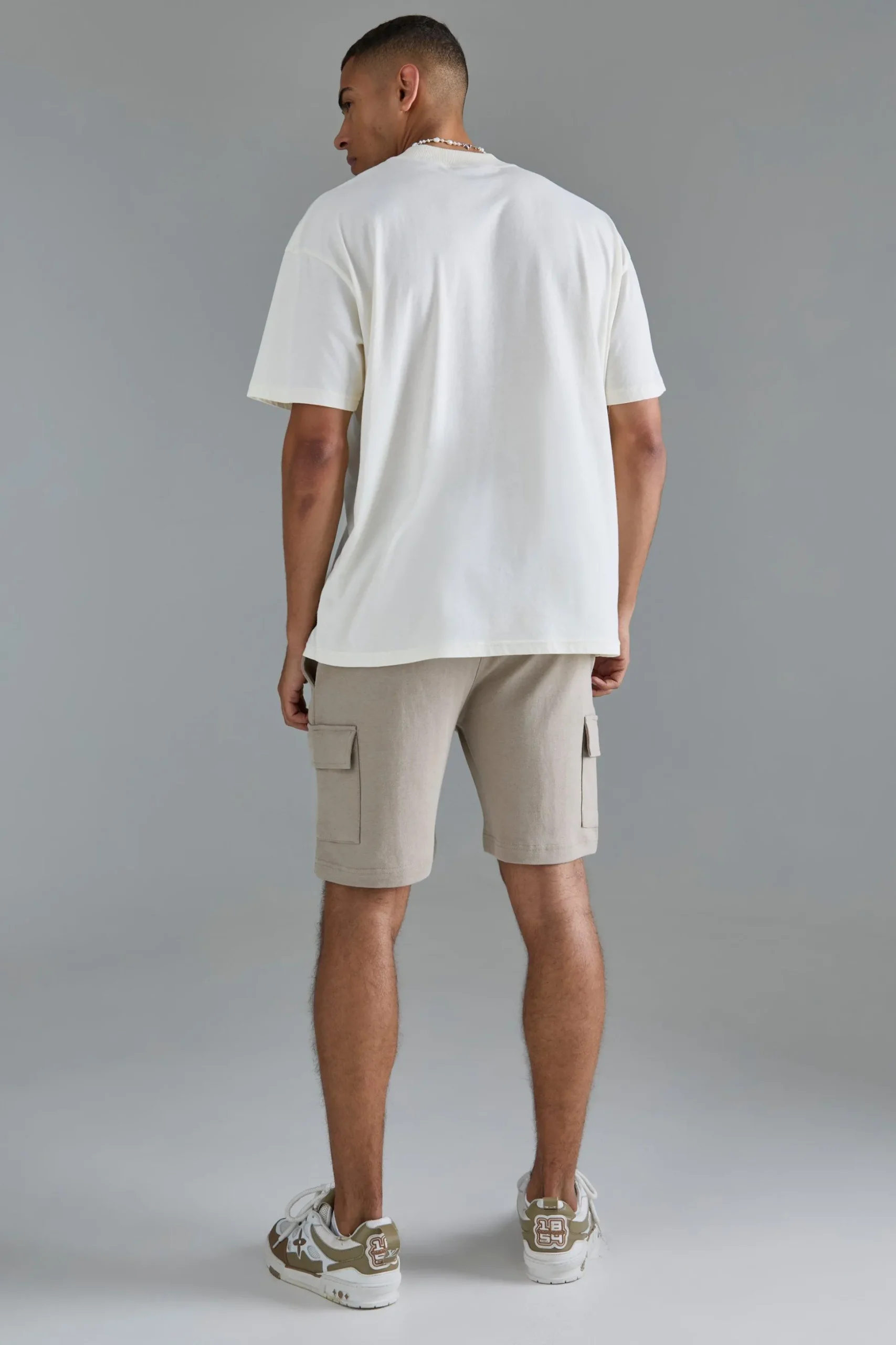 Slim Interlock Cargo Short | BoohooMAN UK