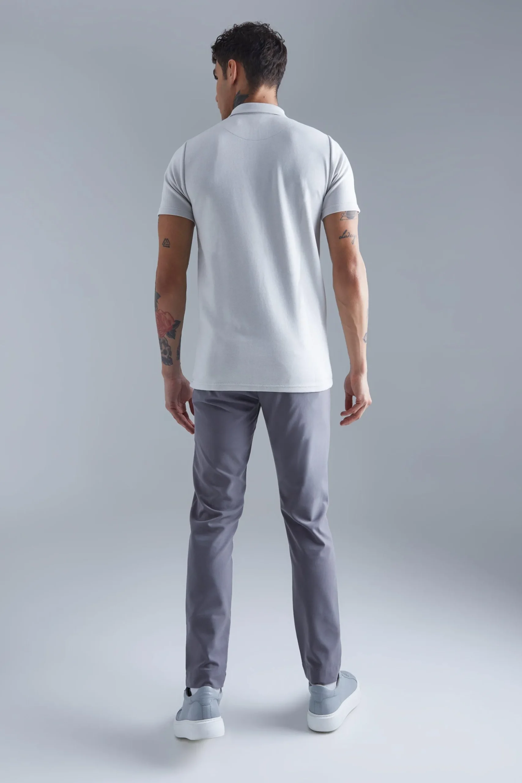 Slim Interlock Polo | BoohooMAN UK