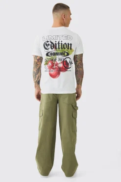 Slim Limited Cherry Print T-Shirt | BoohooMAN UK