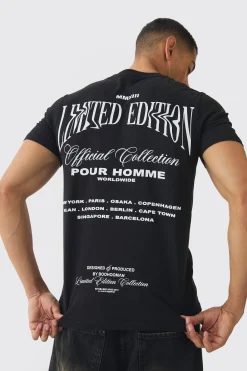 Slim Limited Edition Back Print T-Shirt | BoohooMAN UK