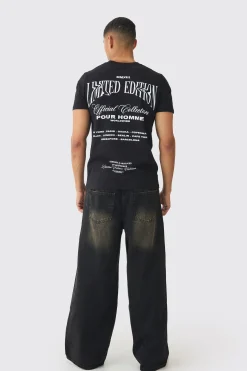 Slim Limited Edition Back Print T-Shirt | BoohooMAN UK