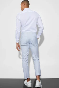 Slim Micro Check Suit | BoohooMAN UK