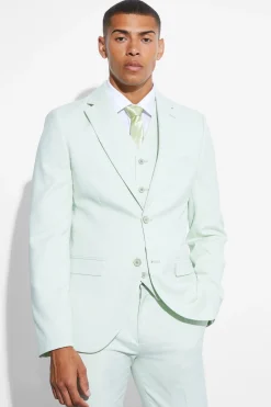 Slim Micro Check Suit | BoohooMAN UK