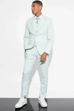 Slim Micro Texture Suit Jacket | BoohooMAN UK