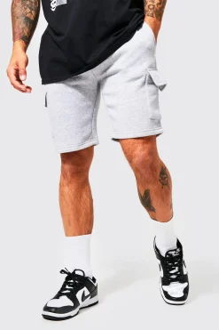 Slim Mid Cargo Jersey Short | BoohooMAN UK