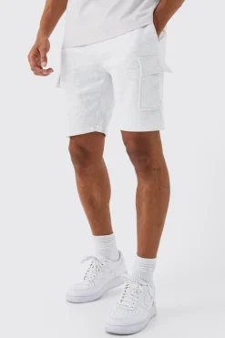 Slim Mid Cargo Jersey Short | BoohooMAN UK