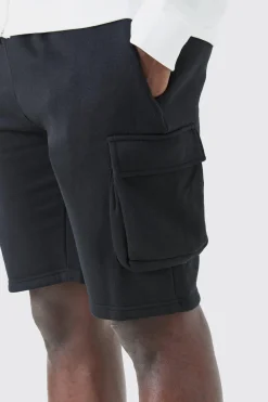Slim Mid Cargo Jersey Short | BoohooMAN UK