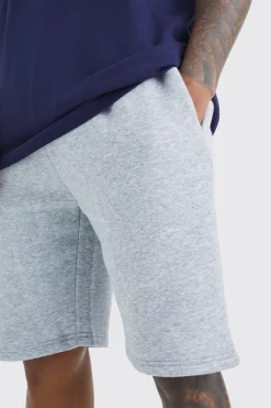 Slim Mid Length Jersey Short | BoohooMAN UK