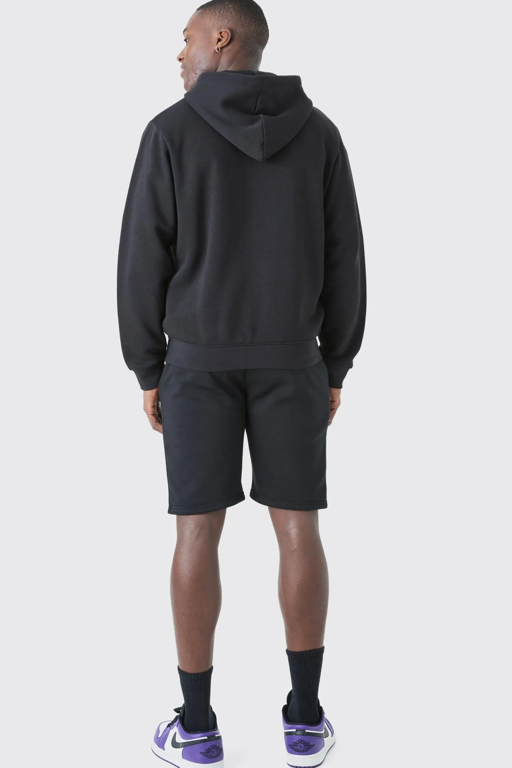 Slim Mid Length Jersey Short | BoohooMAN UK