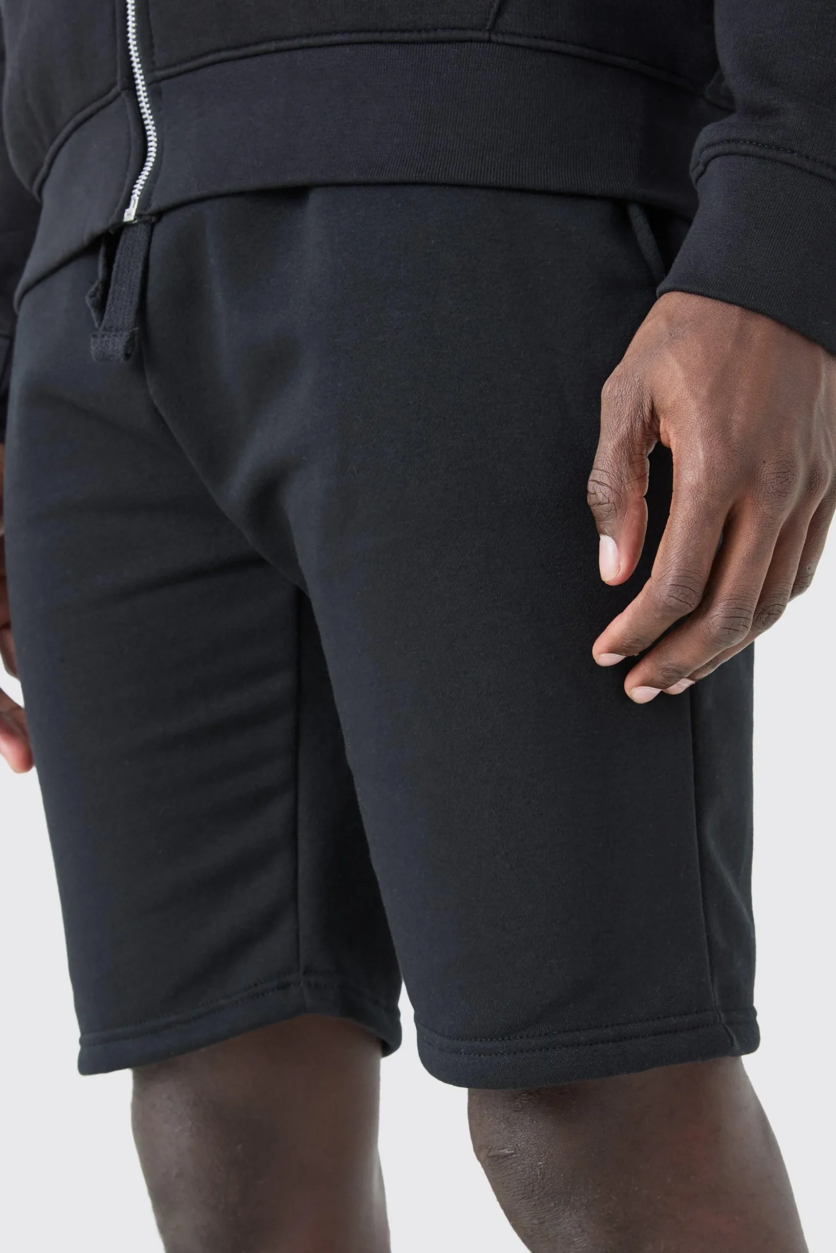 Slim Mid Length Jersey Short | BoohooMAN UK