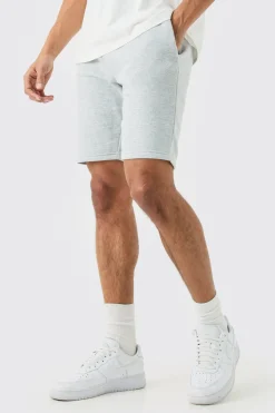 Slim Mid Length Jersey Short | BoohooMAN UK