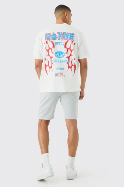 Slim Mid Length Jersey Short | BoohooMAN UK