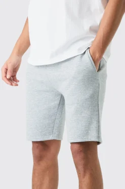 Slim Mid Length Jersey Short | BoohooMAN UK