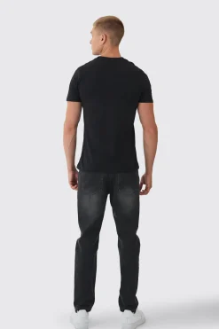 Slim OFCL Chest Embroidery T-Shirt | BoohooMAN UK