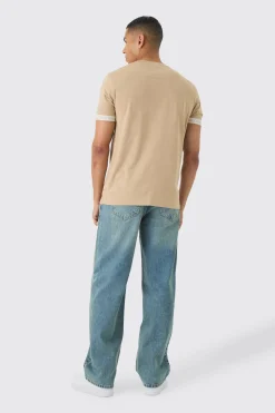 Slim OFCL Tape T-shirt | BoohooMAN UK
