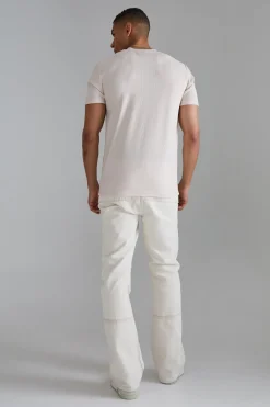 Slim Ottoman Rib T-Shirt | BoohooMAN UK