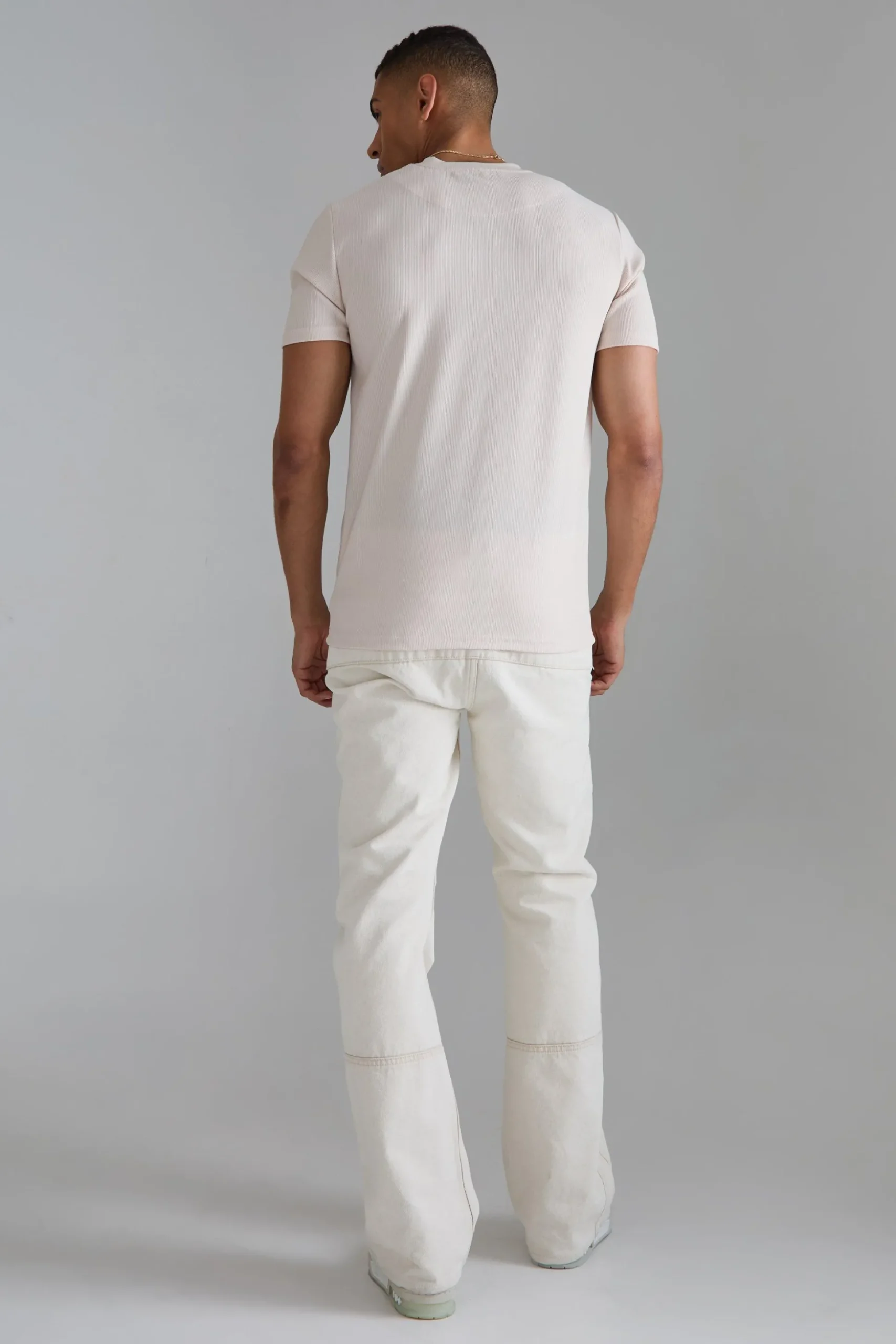 Slim Ottoman Rib T-Shirt | BoohooMAN UK