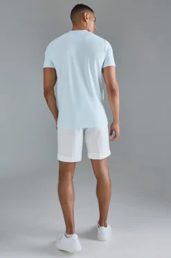 Slim Ottoman Rib T-Shirt | BoohooMAN UK