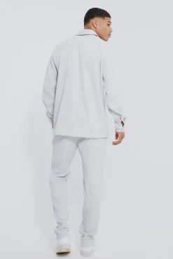 Slim Pleated Trouser | BoohooMAN UK