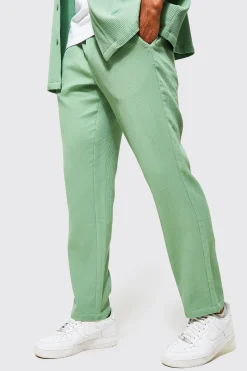 Slim Pleated Trouser | BoohooMAN UK