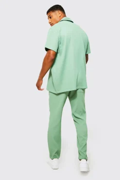Slim Pleated Trouser | BoohooMAN UK