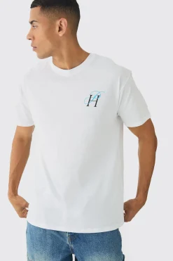 Slim Pour Homme Print T-Shirt | BoohooMAN UK