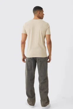 Slim Puff Print T-Shirt | BoohooMAN UK