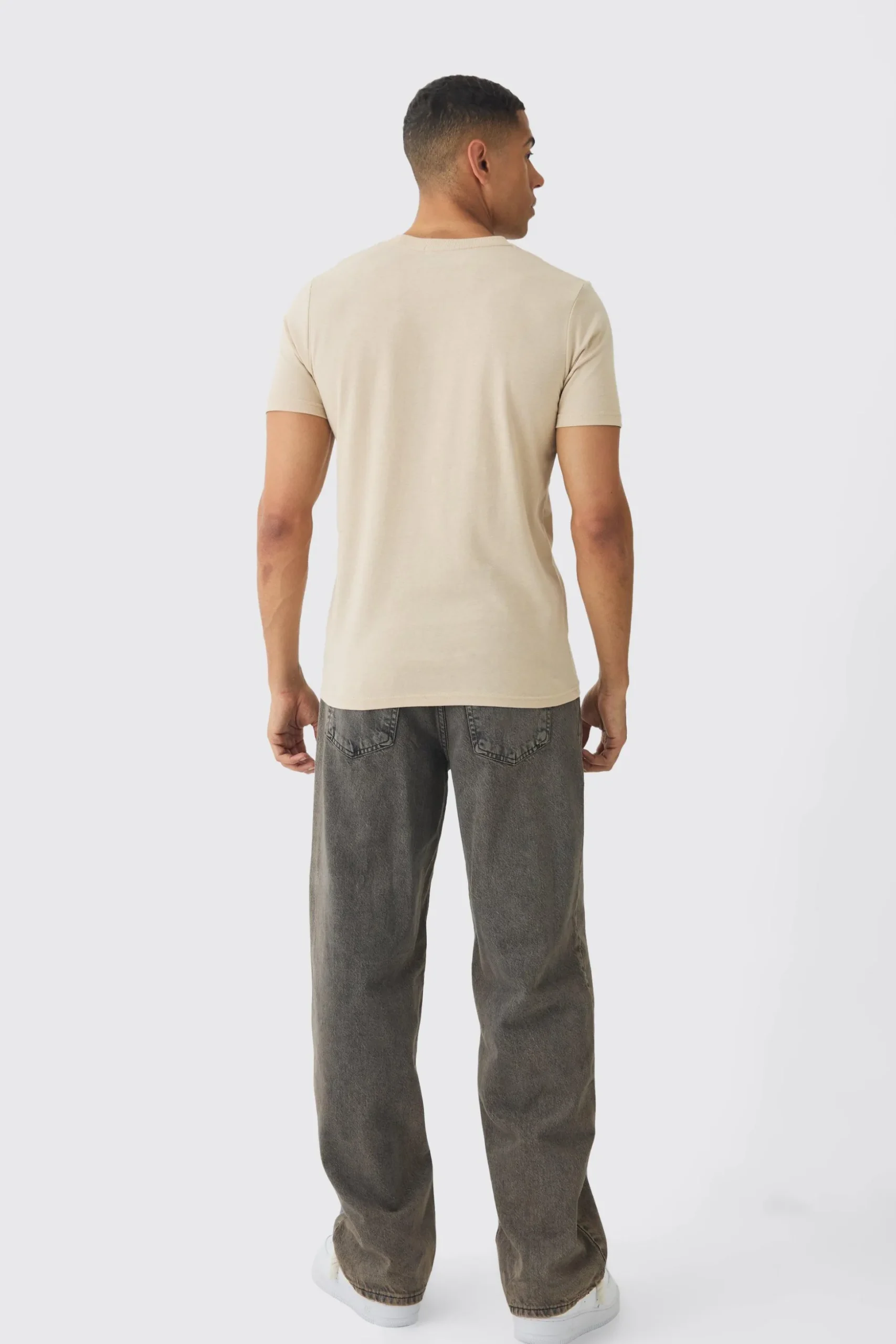 Slim Puff Print T-Shirt | BoohooMAN UK