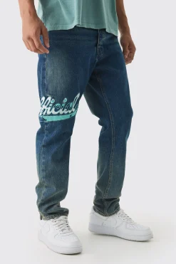 Slim Rigid Applique Jeans | BoohooMAN UK