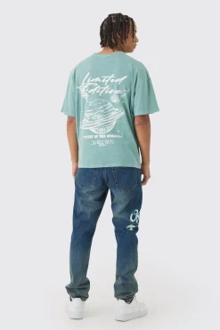 Slim Rigid Applique Jeans | BoohooMAN UK