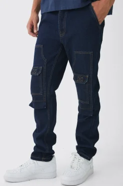 Slim Rigid Cargo Carpenter Denim Jeans | BoohooMAN UK