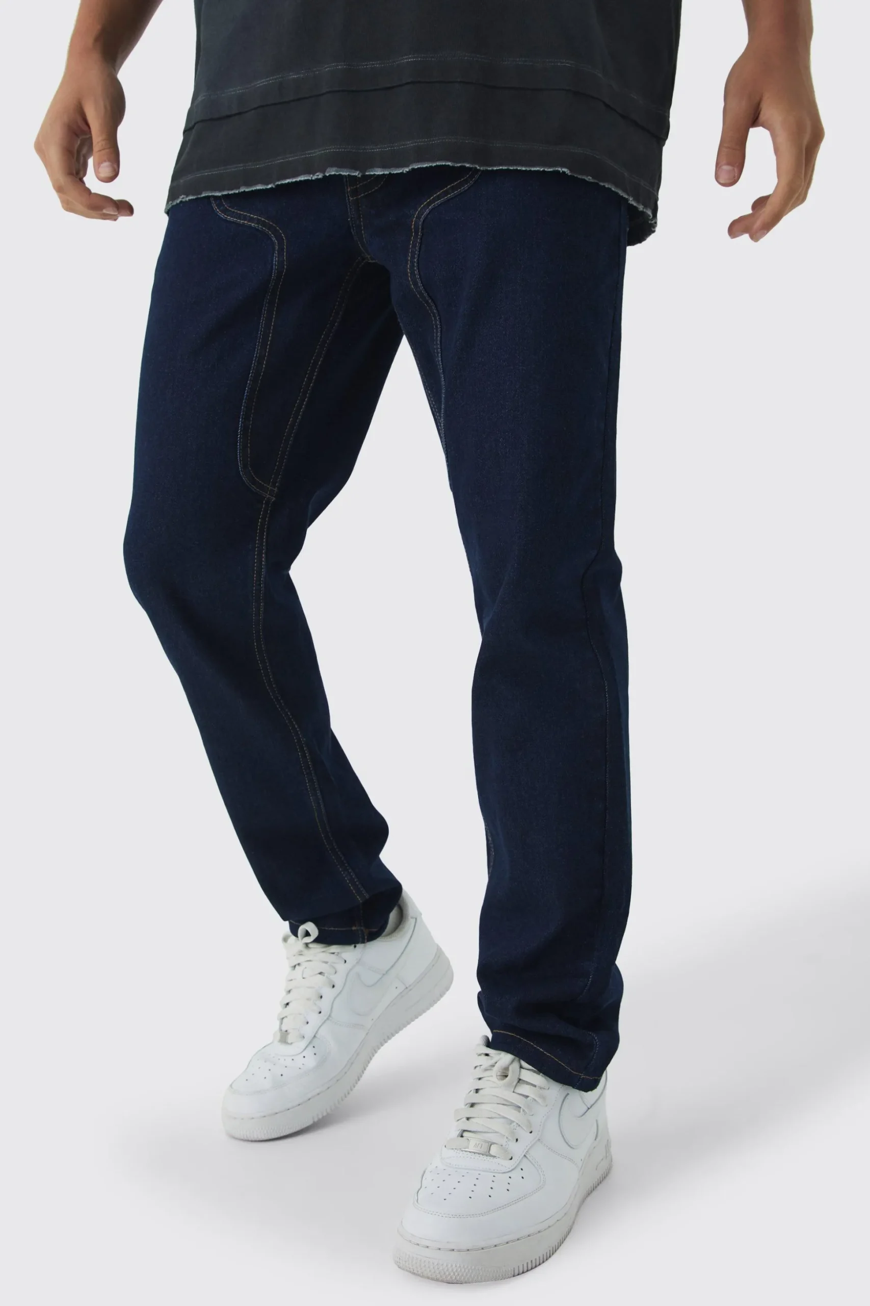 Slim Rigid Carpenter Denim Jeans | BoohooMAN UK