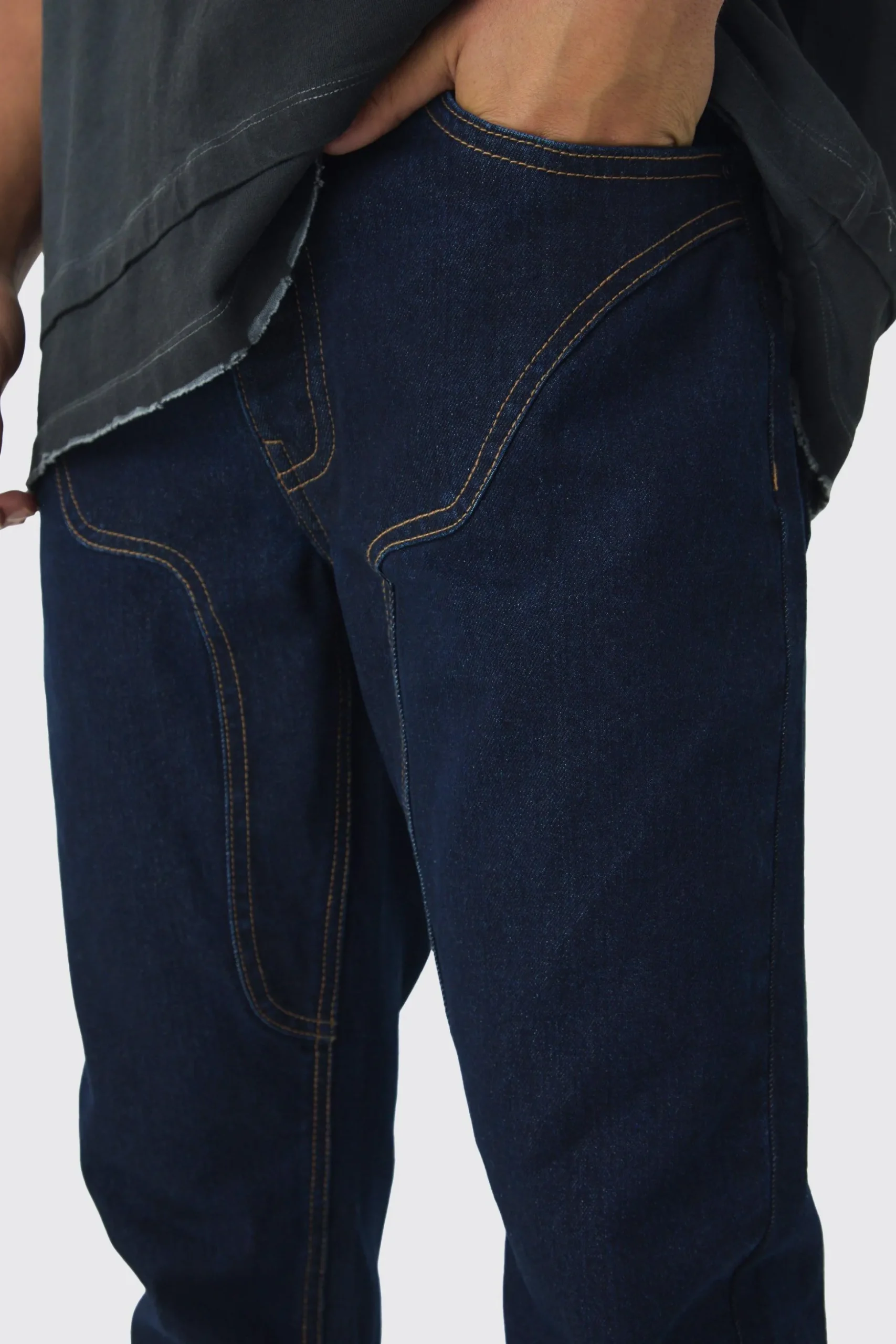 Slim Rigid Carpenter Denim Jeans | BoohooMAN UK