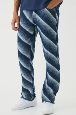Slim Rigid Flare Distressed Frayed Jeans | BoohooMAN UK