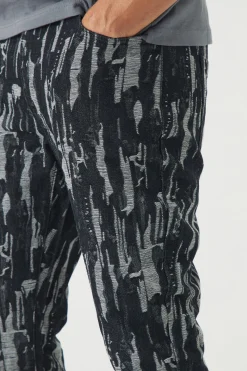 Slim Rigid Flare Distressed Jeans | BoohooMAN UK