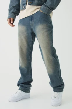 Slim Rigid Flare Herringbone Fabric Interest Jeans | BoohooMAN UK
