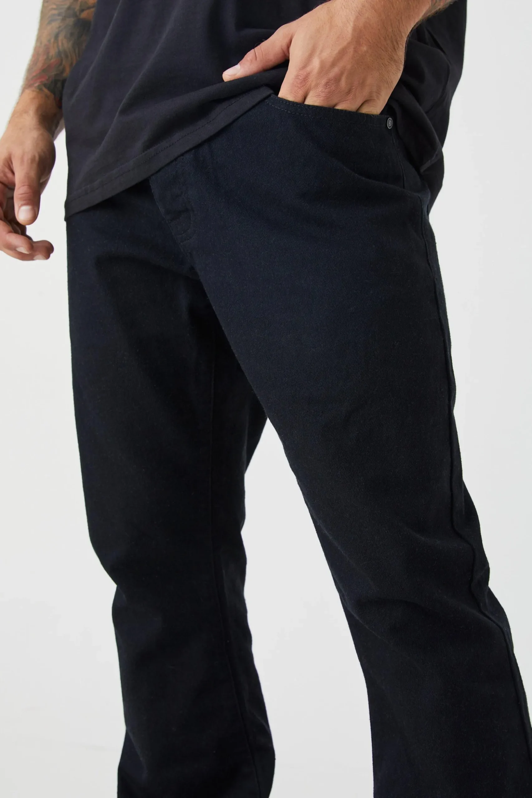 Slim Rigid Flare Jean | BoohooMAN UK
