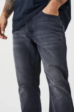 Slim Rigid Flare Jean | BoohooMAN UK