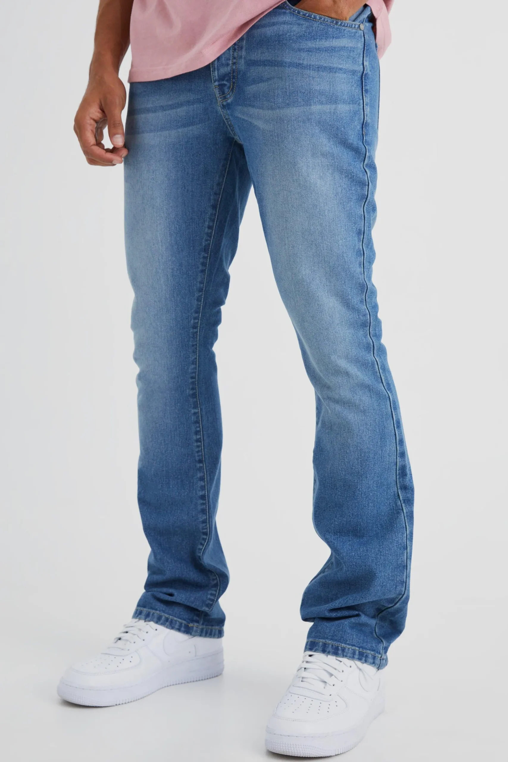 Slim Rigid Flare Jean | BoohooMAN UK