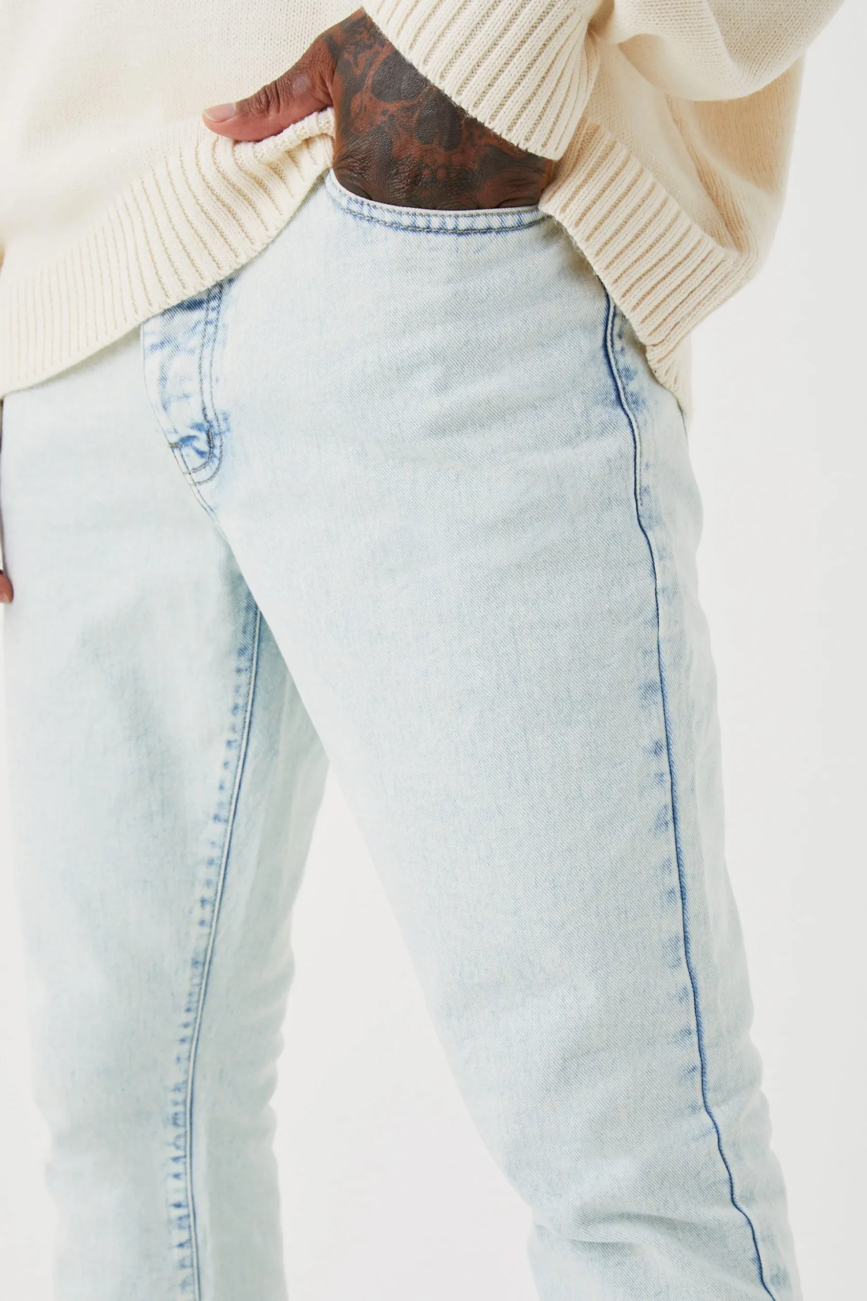 Slim Rigid Flare Jean | BoohooMAN UK
